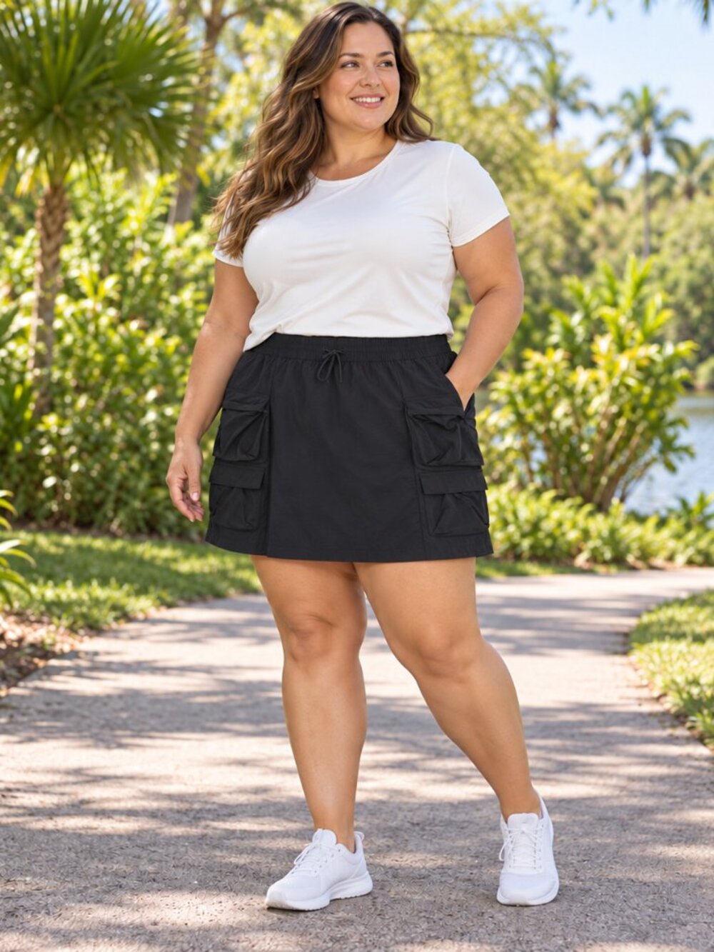 NWT Columbia Elevated View Cargo Skort XXL Black UPF 50 Utility